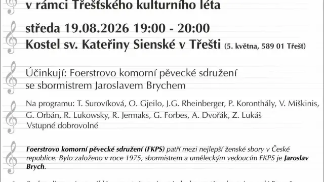 Foerstrovo komorní pěvecké sdružení – Koncert, Třešť